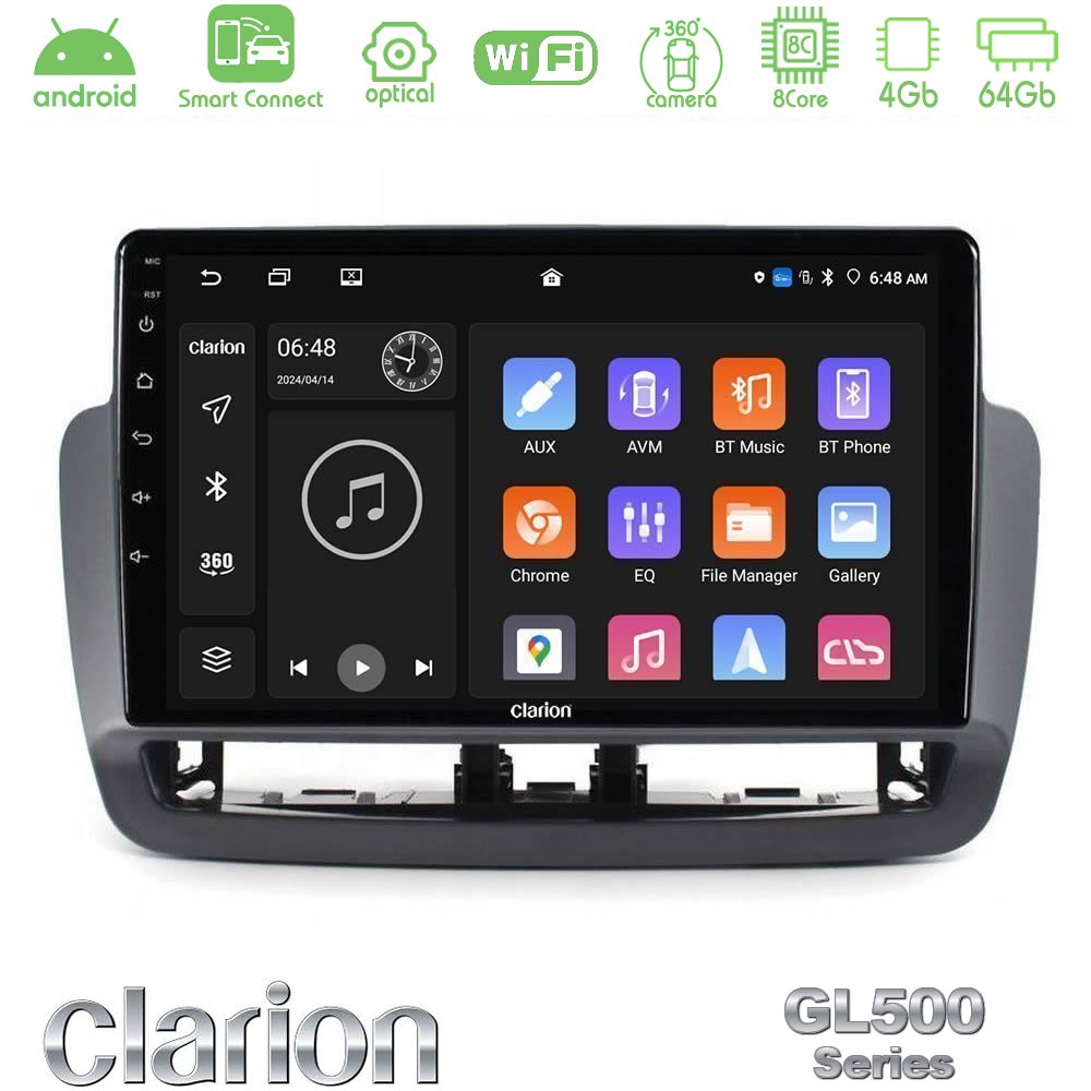 Clarion GL500 Series 8Core Android ClarionOS 4+64GB Seat Ibiza 2012-2015 Navigation Multimedia Tablet 9"