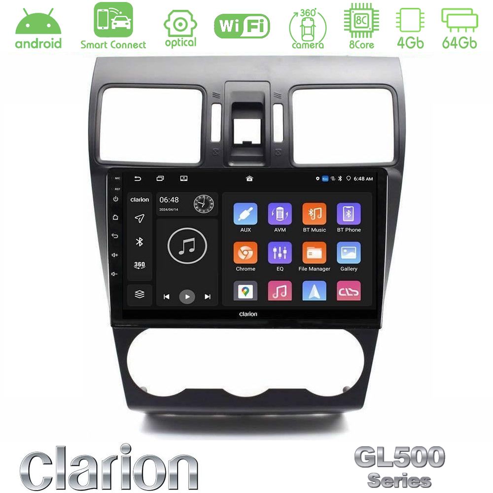 Clarion GL500 Series 8Core Android ClarionOS 4+64GB Subaru Forester 2015-2018 Navigation Multimedia Tablet 9"