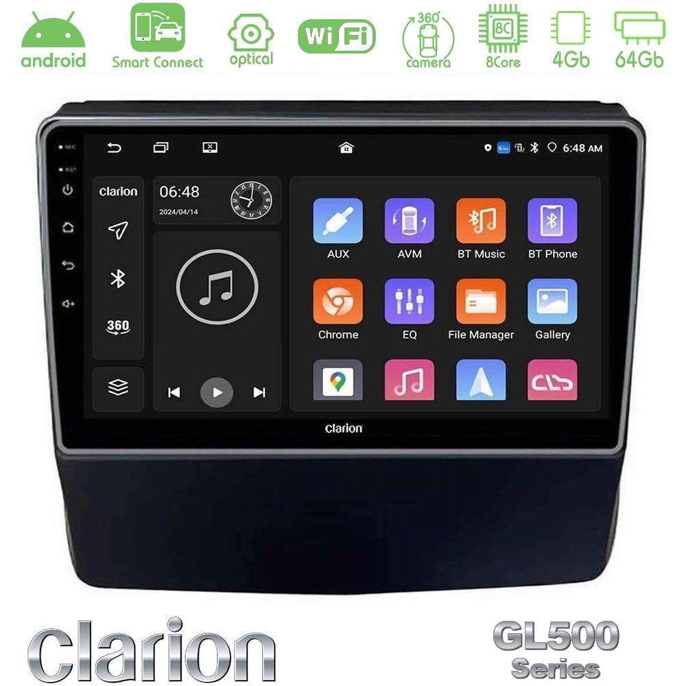 Clarion GL500 Series 8Core Android ClarionOS 4+64GB Subaru Forester/Impreza 2018-2021 Navigation Multimedia Tablet 9"