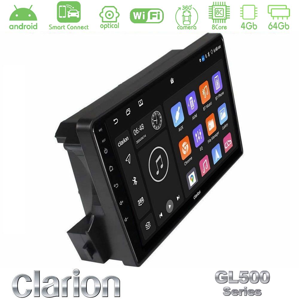 Clarion GL500 Series 8Core Android ClarionOS 4+64GB Ssangyong Actyon/Kyron 2005-2014 Navigation Multimedia Tablet 9"