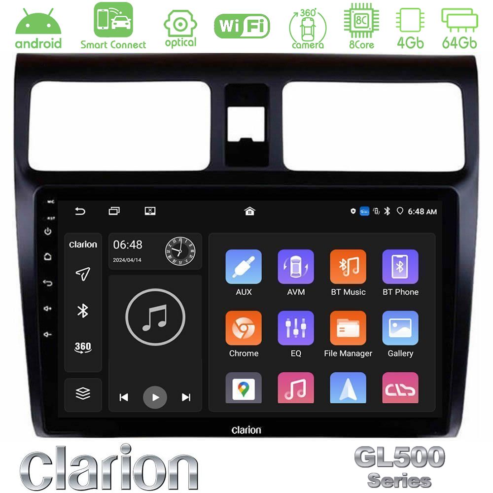 Clarion GL500 Series 8Core Android ClarionOS 4+64GB Suzuki Swift 2005-2010 Navigation Multimedia Tablet 10"