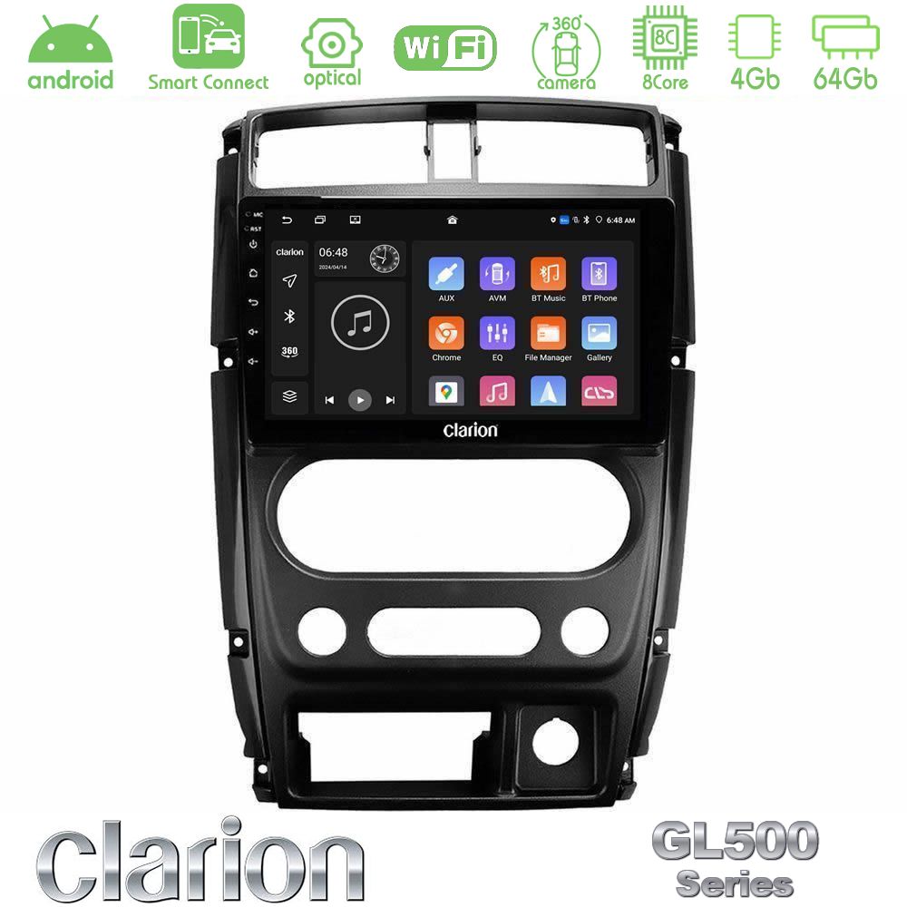 Clarion GL500 Series 8Core Android ClarionOS 4+64GB Suzuki Jimny 2007-2017 Navigation Multimedia Tablet 9"