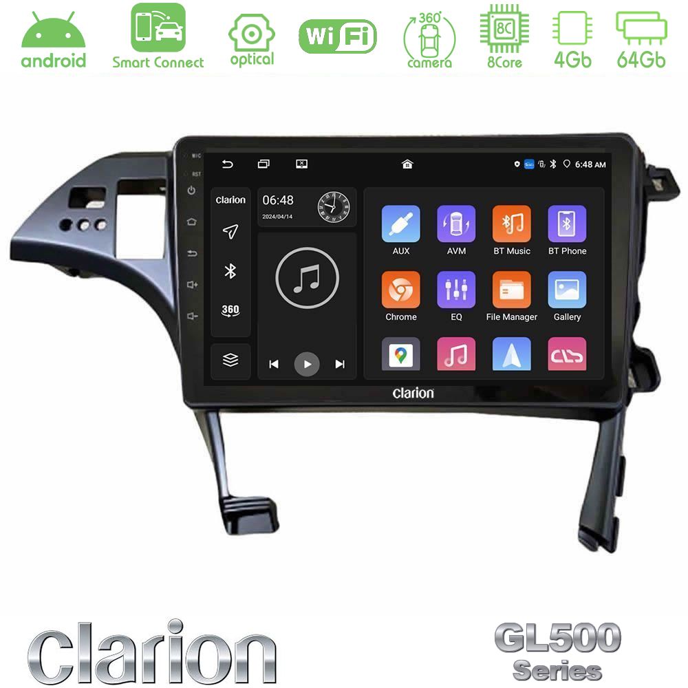 Clarion GL500 Series 8Core Android ClarionOS 4+64GB Toyota Prius 2010-2015 Navigation Multimedia Tablet 10"