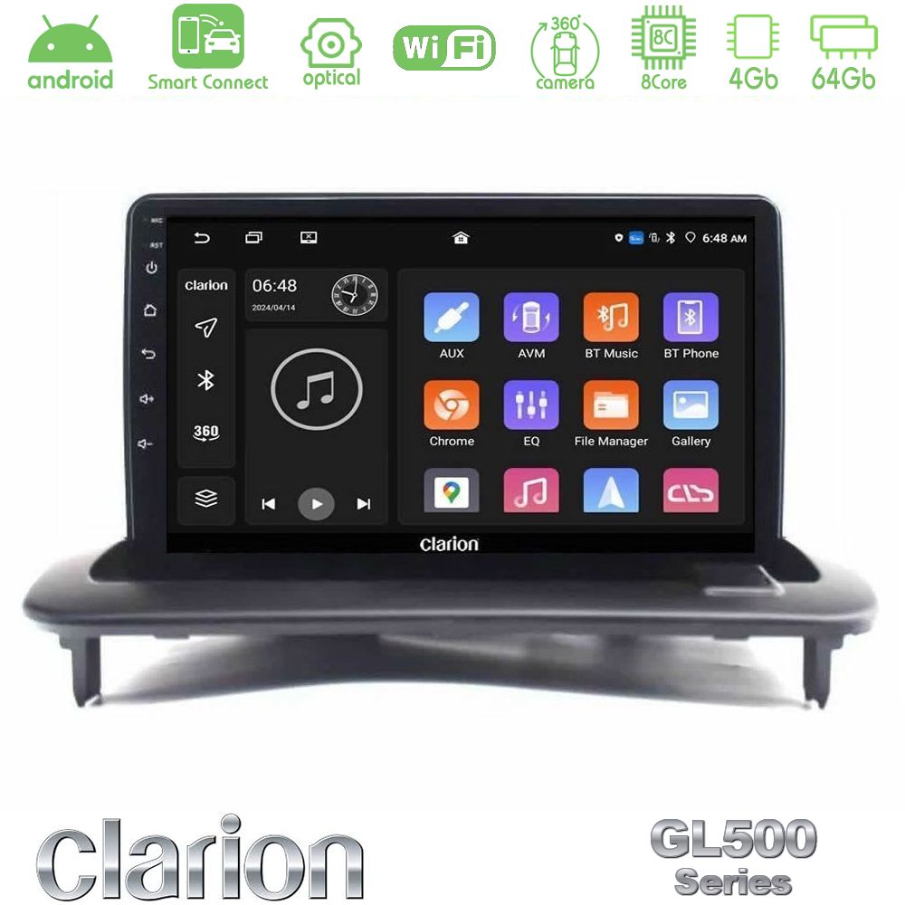 Clarion GL500 Series 8Core Android ClarionOS 4+64GB Volvo S40/C30/C70 Navigation Multimedia Tablet 9"
