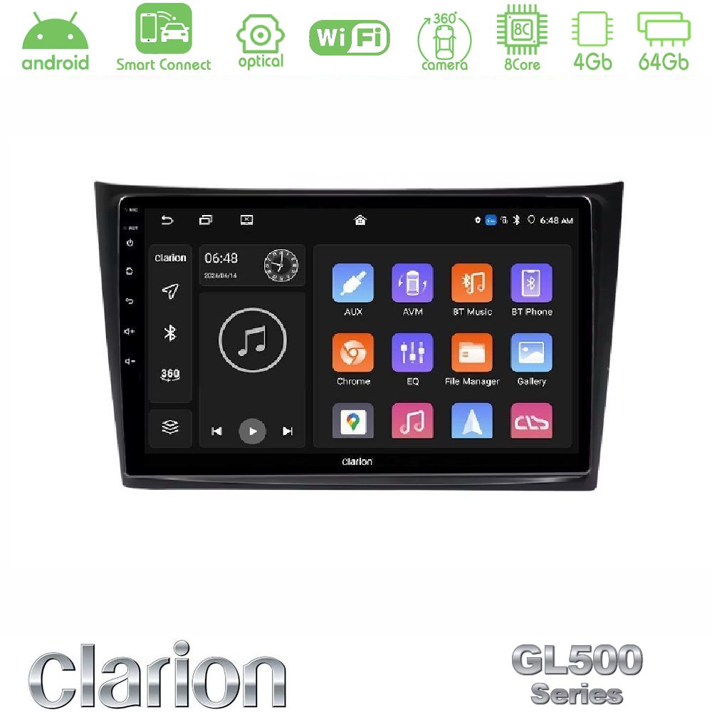 Clarion GL500 Series 8Core Android ClarionOS 4+64GB Volvo XC90 2006-2014 Navigation Multimedia Tablet 10″