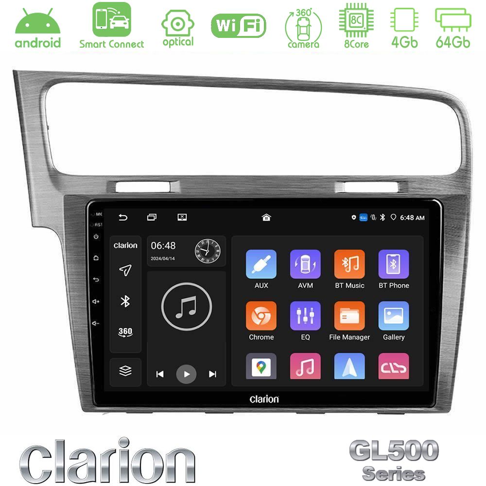 Clarion GL500 Series 8Core Android ClarionOS 4+64GB VW GOLF 7 Navigation Multimedia Tablet 10"