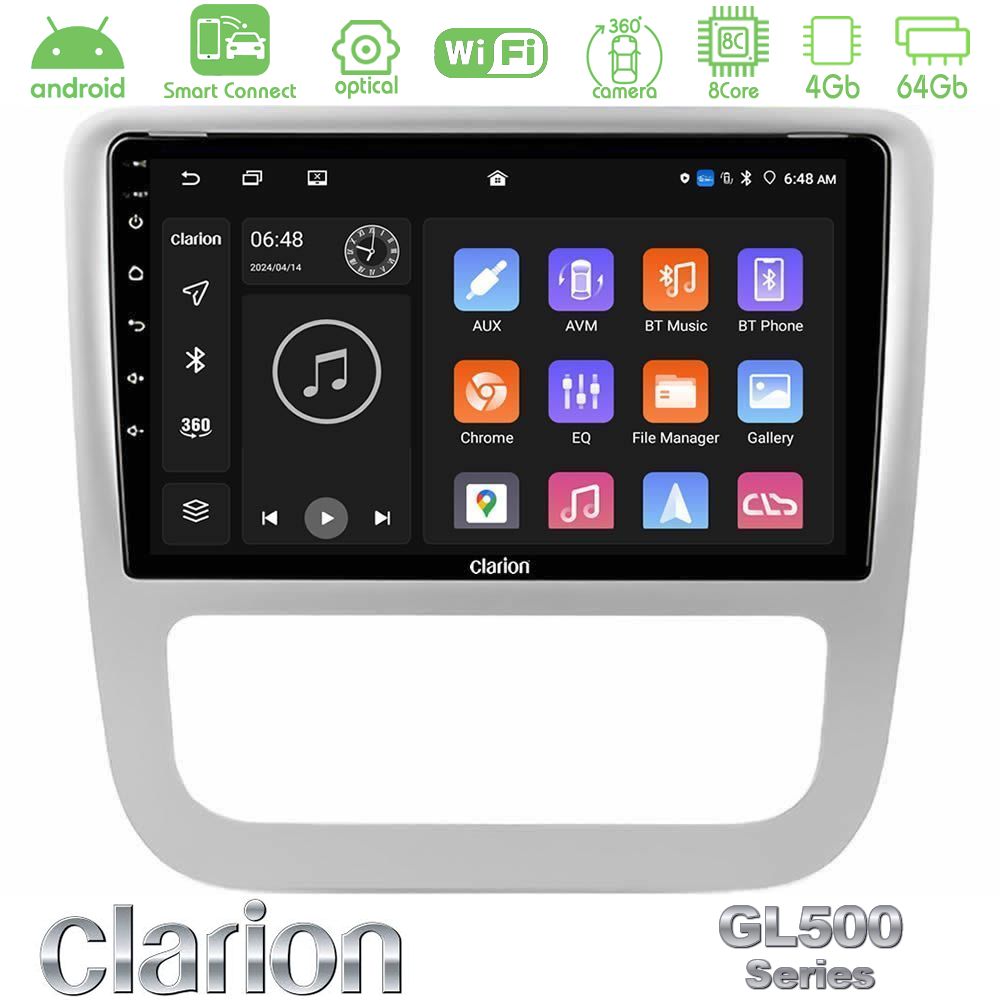 Clarion GL500 Series 8Core Android ClarionOS 4+64GB VW Scirocco 2008-2014 Navigation Multimedia Tablet 9"