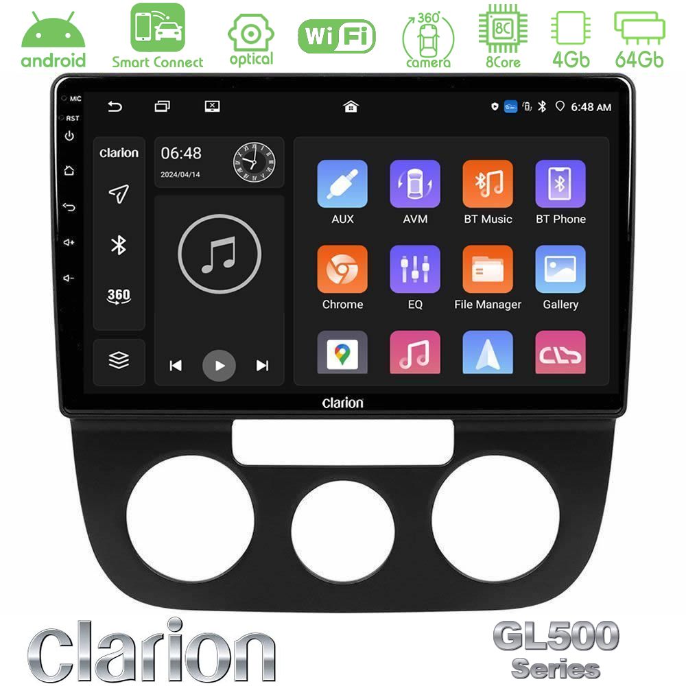 Clarion GL500 Series 8Core Android ClarionOS 4+64GB VW Jetta Navigation Multimedia Tablet 10"