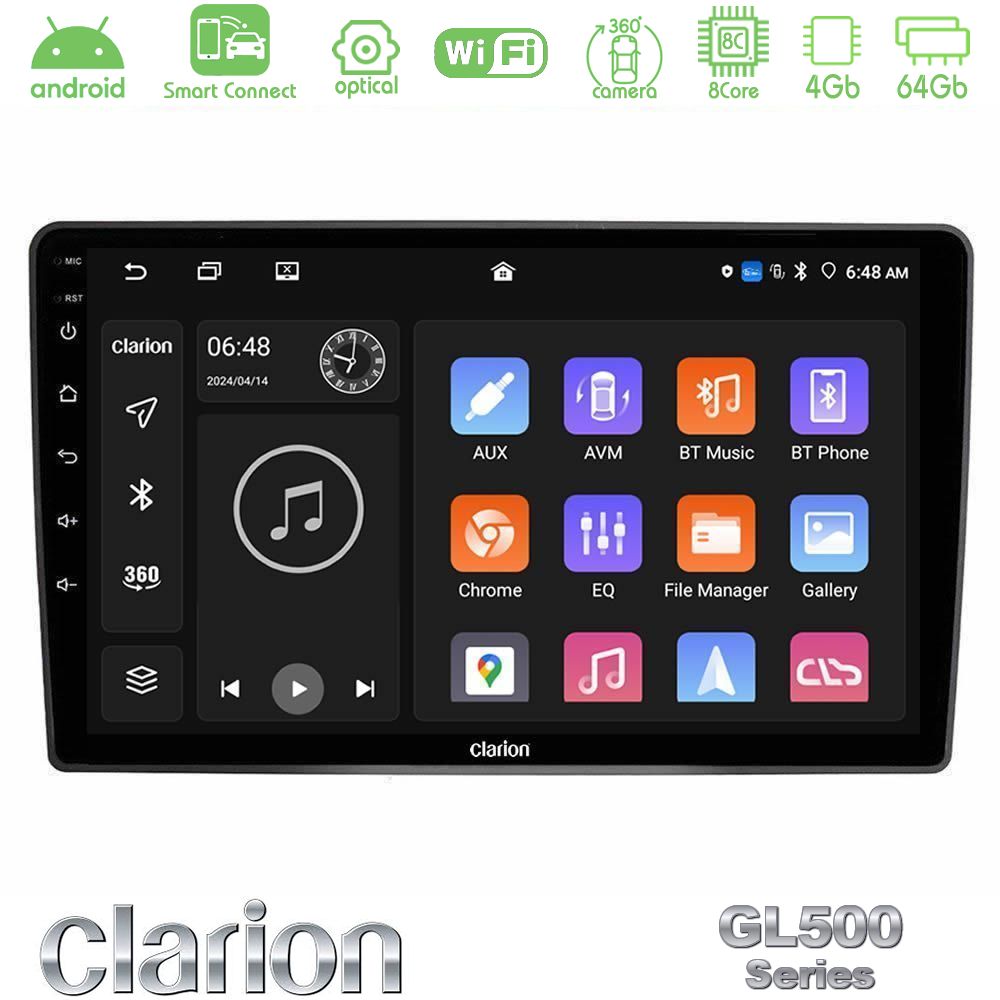 Clarion GL500 Series 8Core Android ClarionOS 4+64GB VW Passat Navigation Multimedia Tablet 9"
