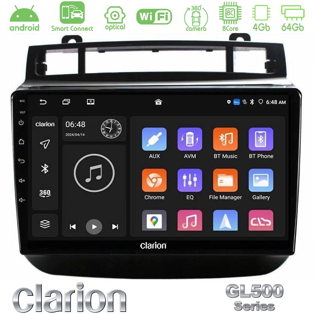 Clarion GL500 Series 8Core Android ClarionOS 4+64GB VW Touareg 2011-2018 Navigation Multimedia Tablet 9"