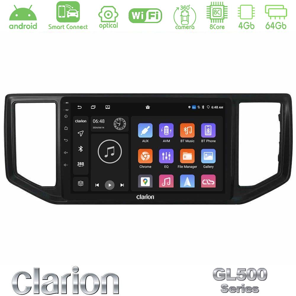 Clarion GL500 Series 8Core Android ClarionOS 4+64GB VW Amarok 2017-2022 Navigation Multimedia Tablet 9"