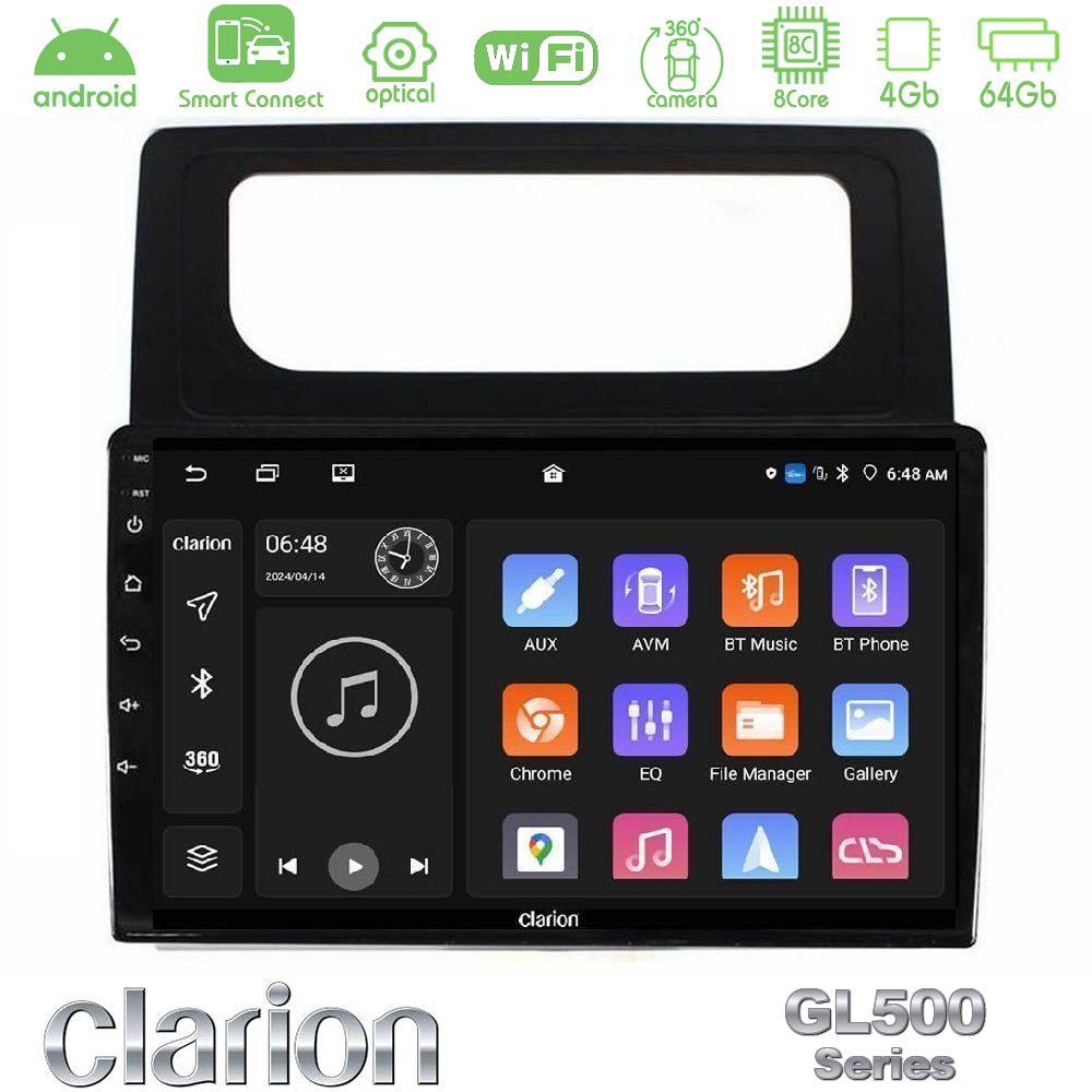 Clarion GL500 Series 8Core Android ClarionOS 4+64GB VW Caddy 2004-2014 Navigation Multimedia Tablet 10"