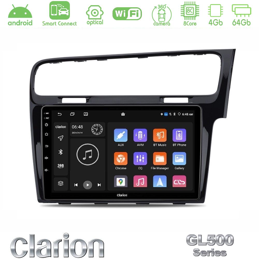 Clarion GL500 Series 8Core Android ClarionOS 4+64GB VW GOLF 7 RHD Navigation Multimedia Tablet 10"