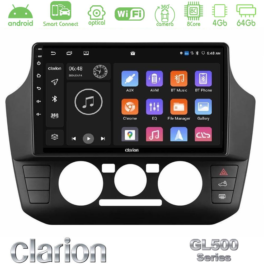 Clarion GL500 Series 8Core Android ClarionOS 4+64GB VW Up/Skoda Citigo/Seat Mii Navigation Multimedia Tablet 9"