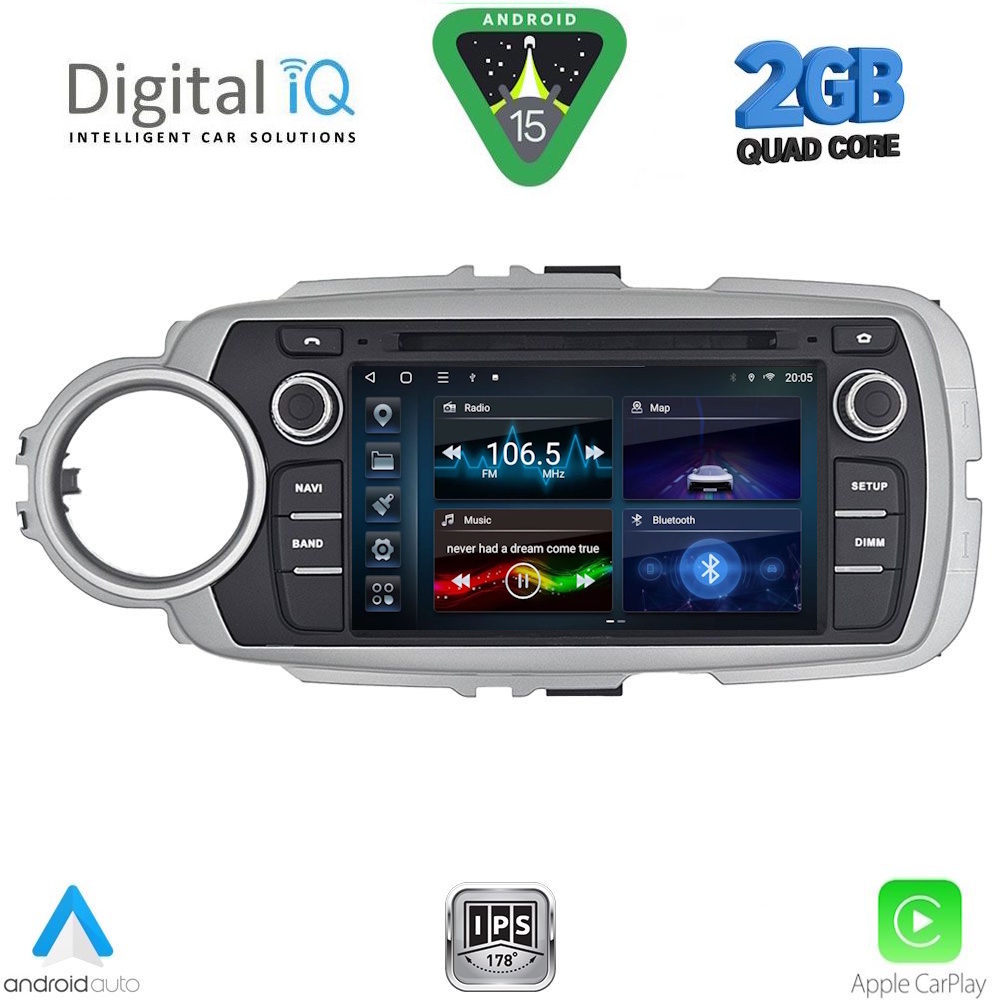 DIGITAL IQ BLD 230_CPA (7" DECK) MULTIMEDIA SYSTEM for TOYOTA YARIS mod. 2011-2020