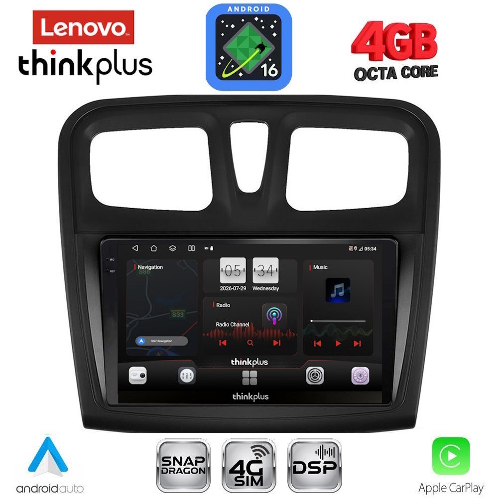 LENOVO LTG 7108SQ_CPA (9inc) MULTIMEDIA TABLET for DACIA LOGAN – SANDERO mod. 2012-2019