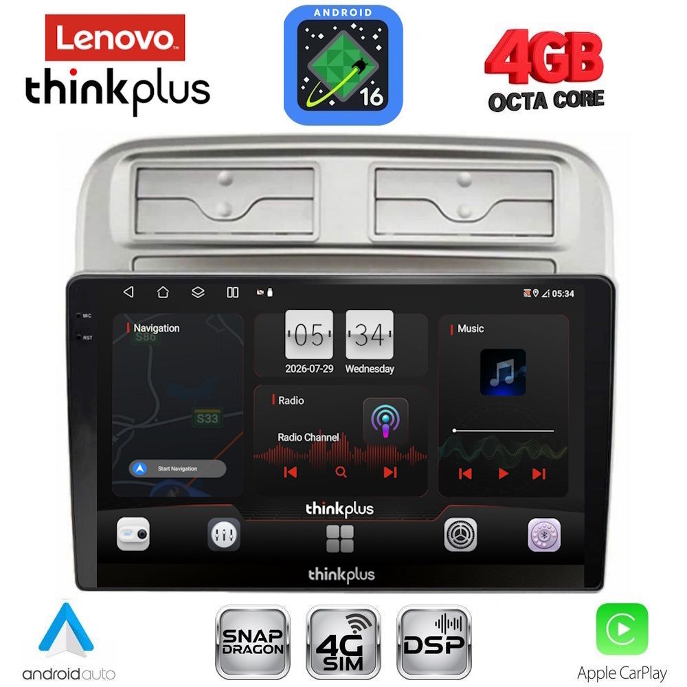 LENOVO LTG 7128_CPA (9inc) MULTIMEDIA TABLET for FIAT GRANDE PUNTO mod. 2005-2012