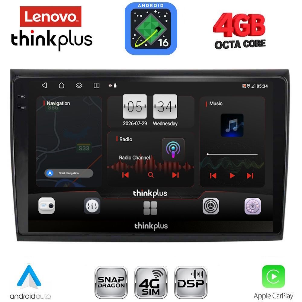 LENOVO LTG 7136_CPA (9inc) MULTIMEDIA TABLET for FIAT BRAVO mod. 2007-2019