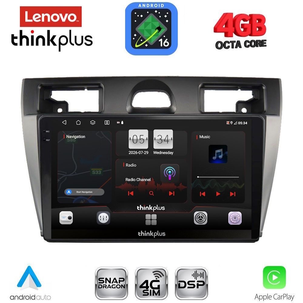 LENOVO LTG 7153BL_CPA (9inc) MULTIMEDIA TABLET for FORD FIESTA mod. 2005-2008 (BLACK)