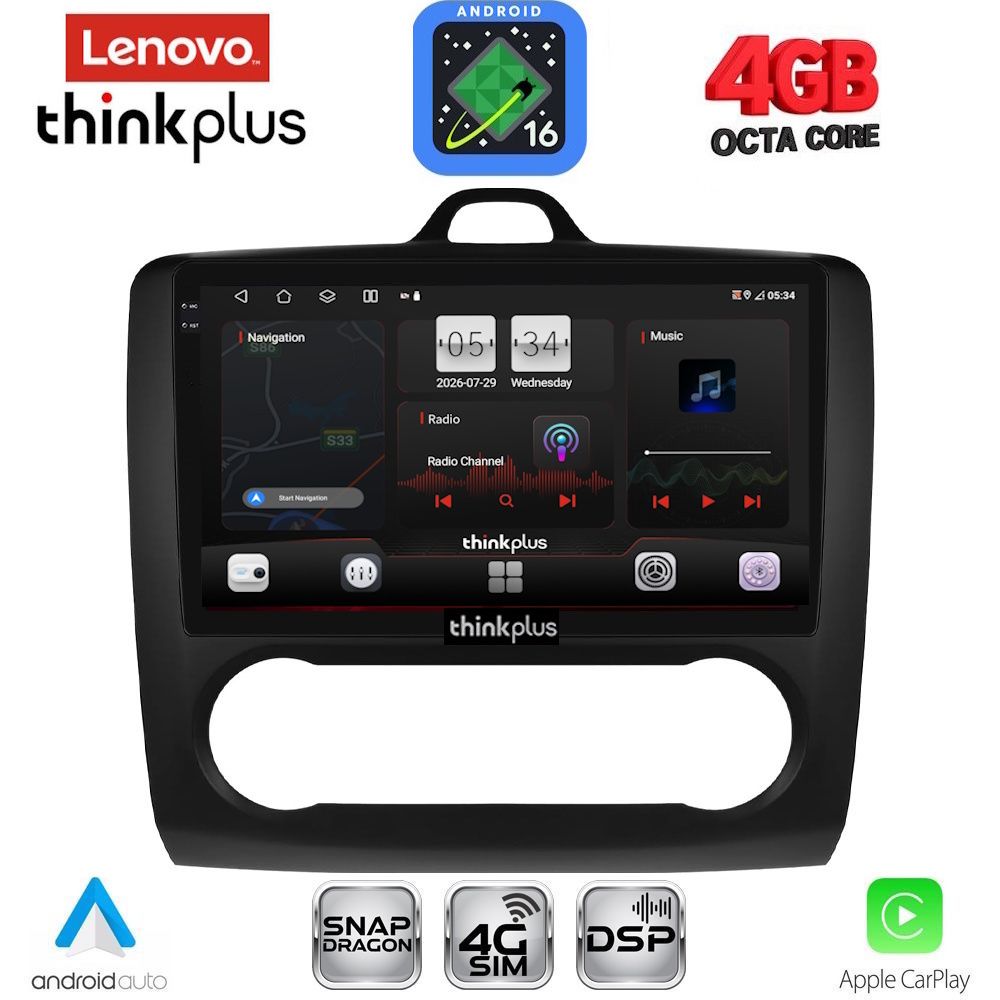 LENOVO LTG 7156BL_CPA CLIMA (9inc) MULTIMEDIA TABLET for FORD FOCUS mod. 2005-2012 (BLACK)