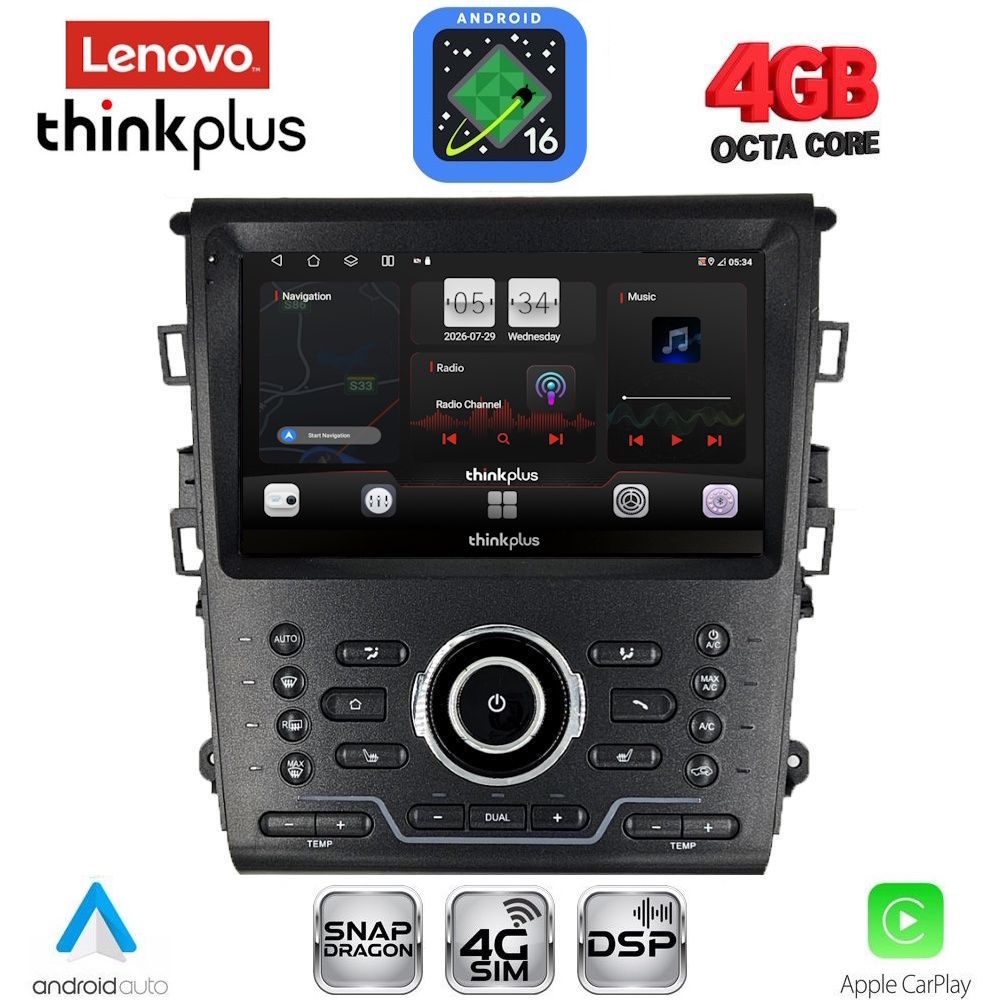 LENOVO LTG 7164_CPA CLIMA (9inc) MULTIMEDIA TABLET for FORD MONDEO mod. 2014-2023