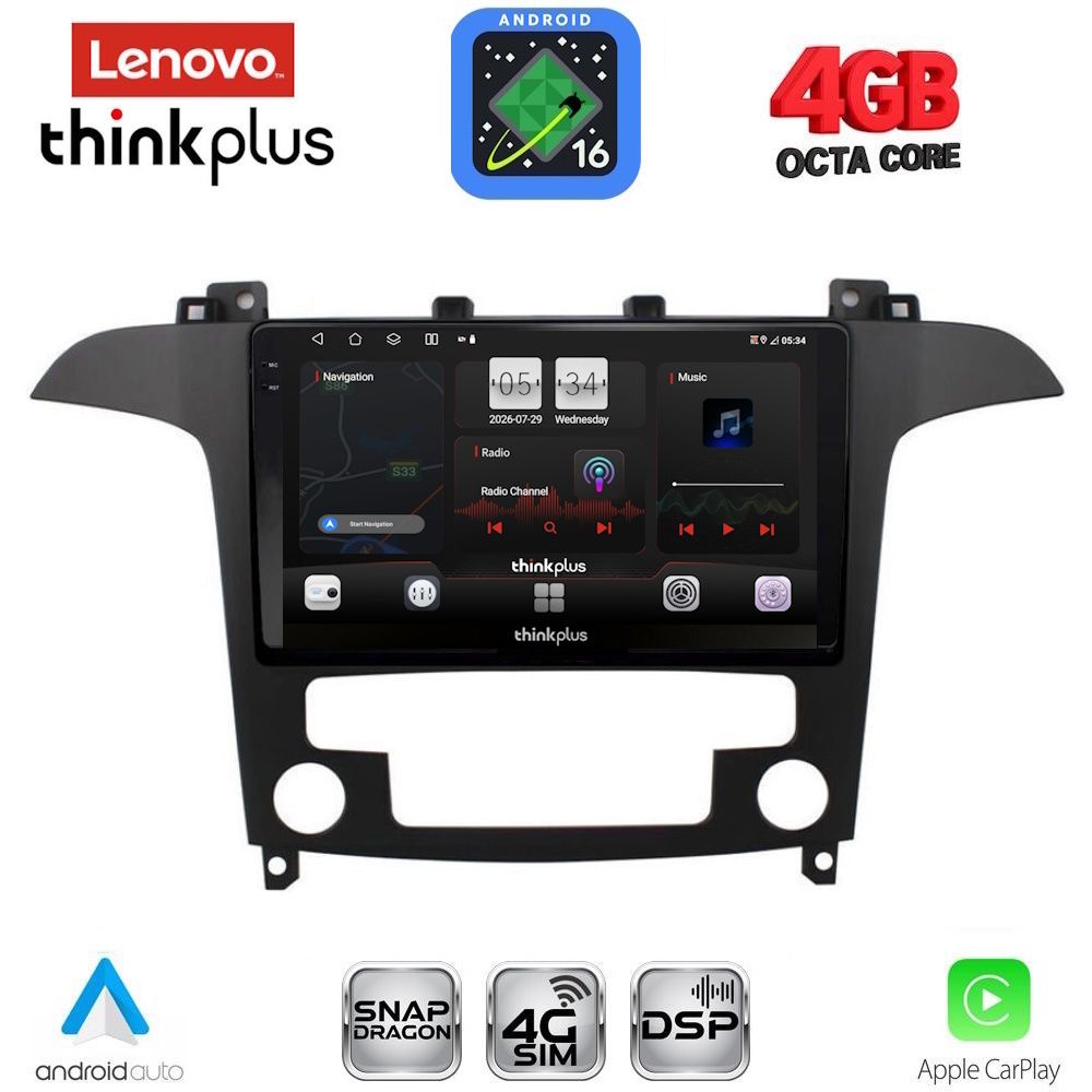 LENOVO LTG 7175_CPA CLIMA (9inc) MULTIMEDIA TABLET for FORD SMAX mod. 2006-2014