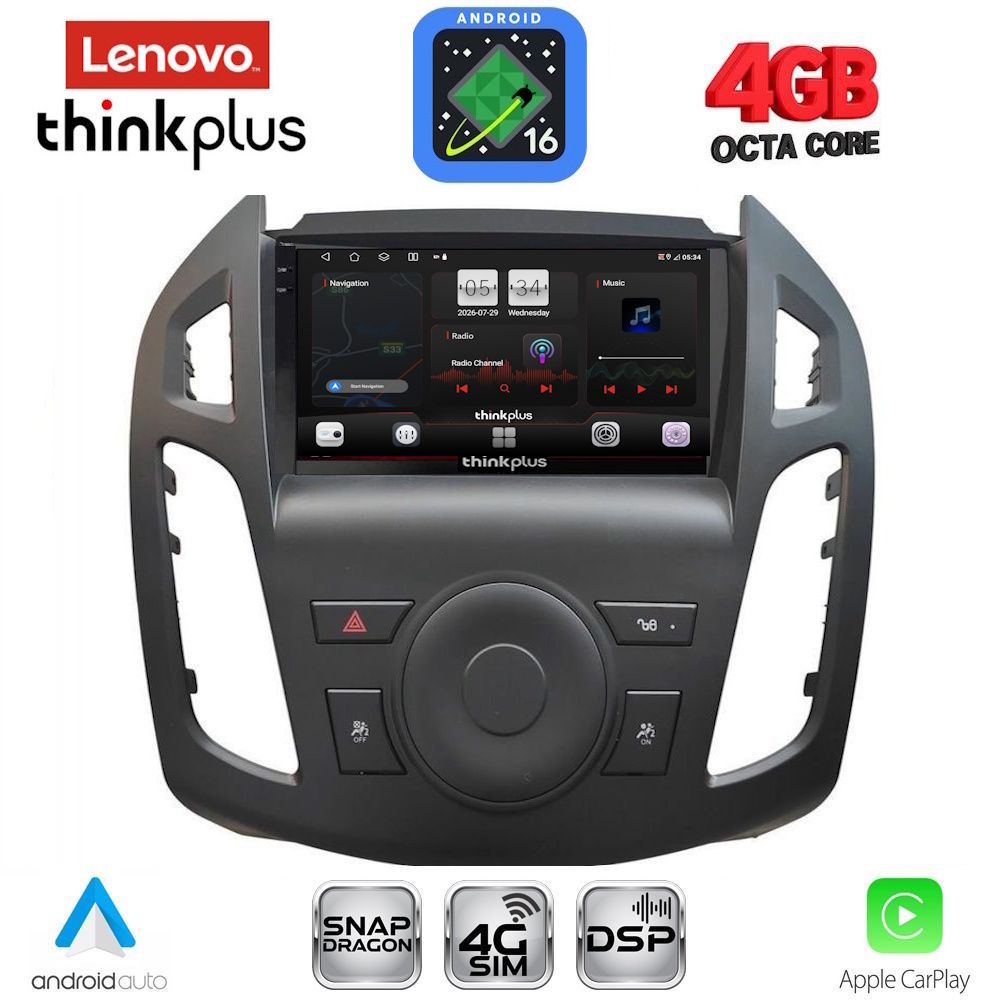 LENOVO LTG 7176_CPA (9inc) MULTIMEDIA TABLET for FORD TRANSIT CONNECT mod. 2013-2018