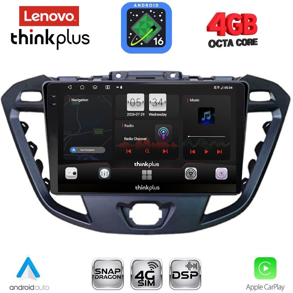 LENOVO LTG 7177_CPA (9inc) MULTIMEDIA TABLET for FORD TRANSIT CUSTOM | TOURNEO CUSTOM mod. 2013-2019