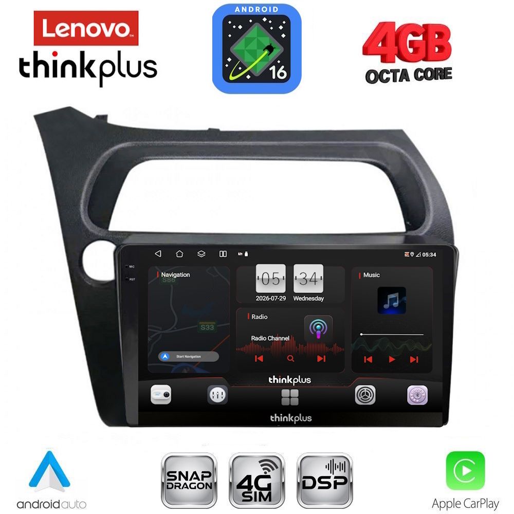LENOVO LTG 7189_CPA (9inc) MULTIMEDIA TABLET for HONDA CIVIC 3D-5D mod. 2006-2012