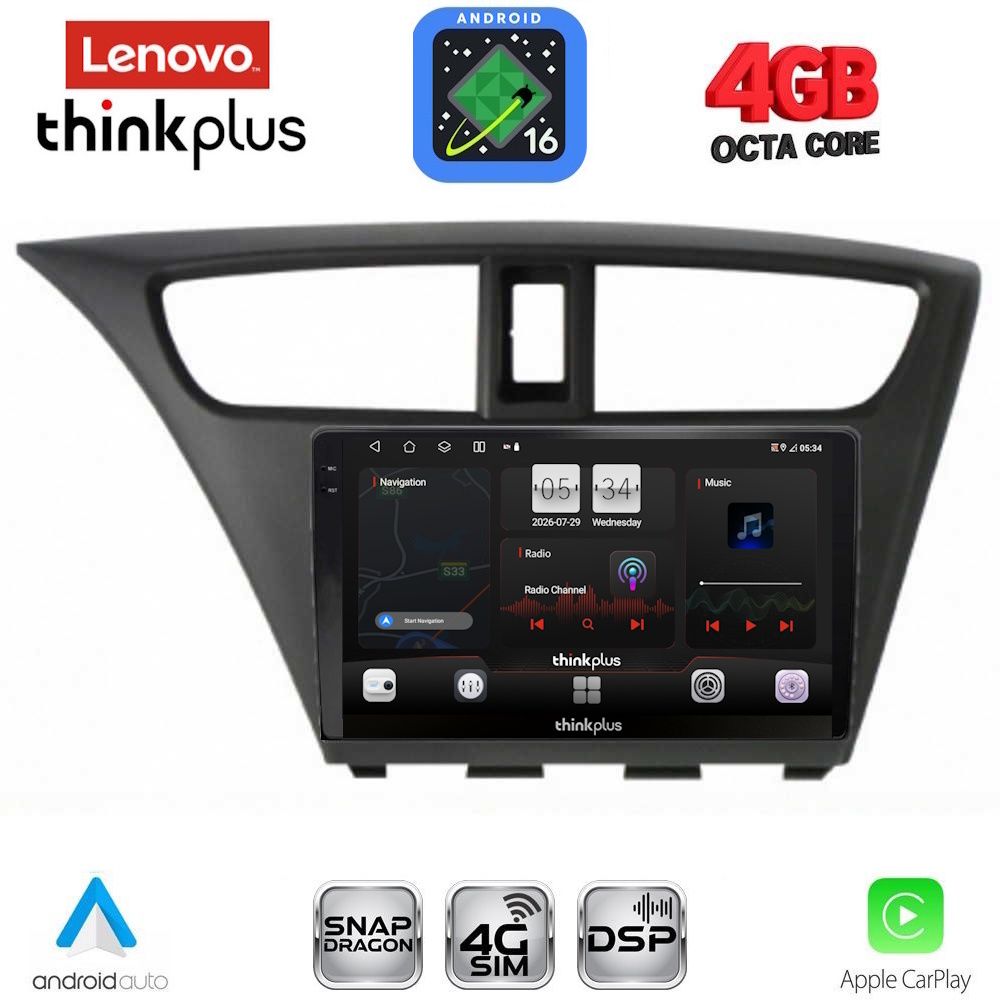 LENOVO LTG 7190_CPA (9inc) MULTIMEDIA TABLET for HONDA CIVIC mod. 2012-2016