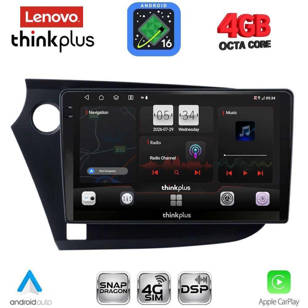 LENOVO LTG 7205_CPA (9inc) MULTIMEDIA TABLET for HONDA INSIGHT mod. 2009-2014