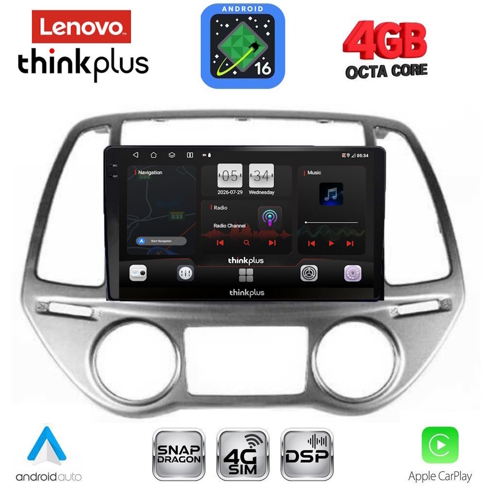 LENOVO LTG 7227_CPA CLIMA (9inc) MULTIMEDIA TABLET for HYUNDAI i20 mod. 2008-2012