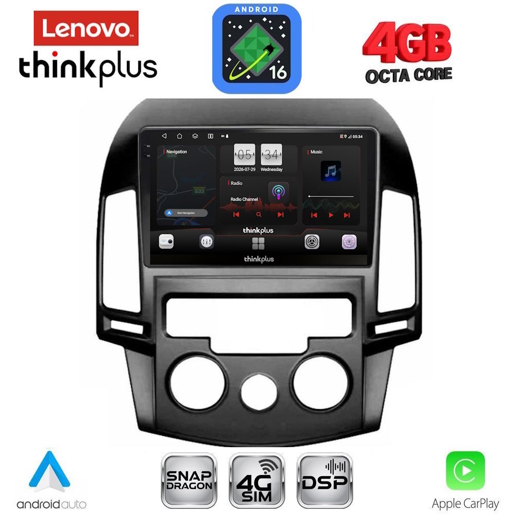 LENOVO LTG 7231_CPA A/C (9inc) MULTIMEDIA TABLET for HYUNDAI i30 mod. 2007-2012