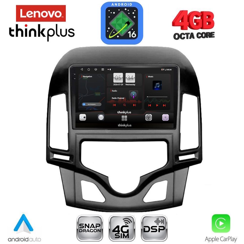 LENOVO LTG 7231_CPA CLIMA (9inc) MULTIMEDIA TABLET for HYUNDAI i30 mod. 2007-2012