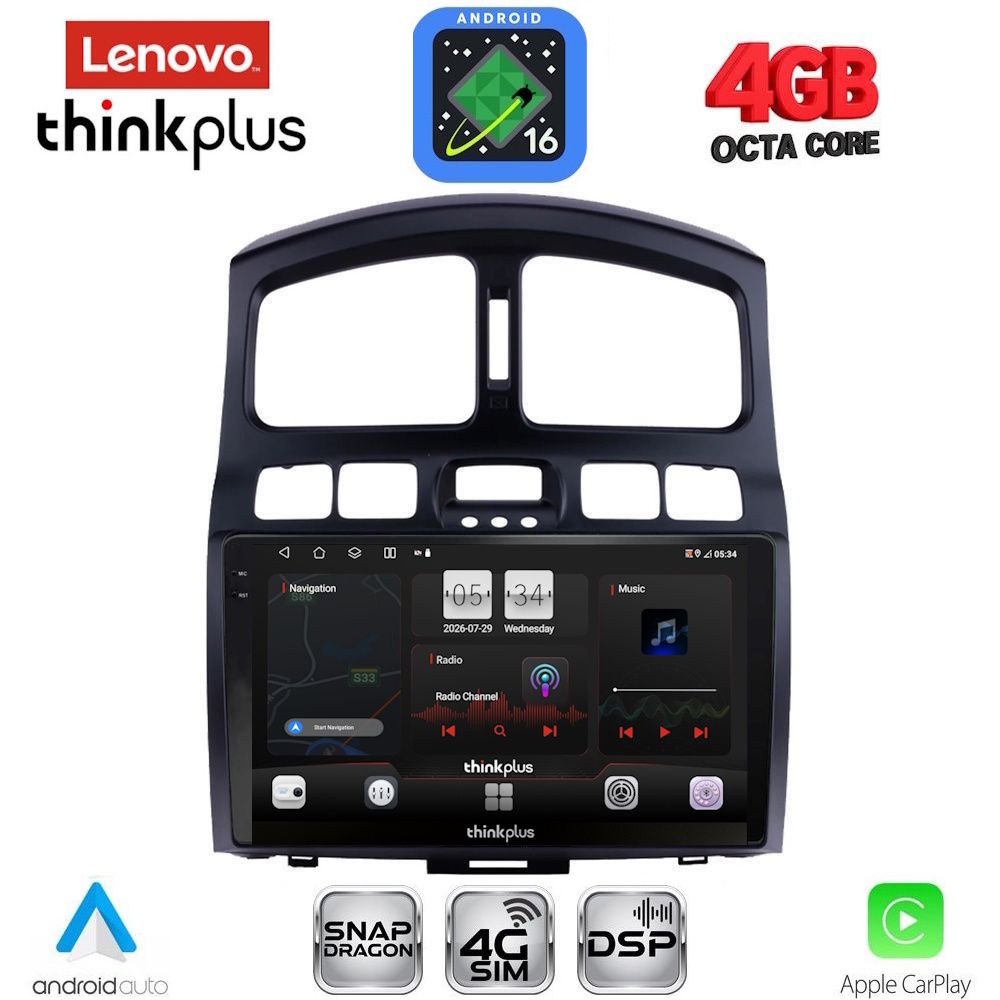 LENOVO LTG 7236_CPA (9inc) MULTIMEDIA TABLET for HYUNDAI SANTA FE mod. 2003-2006