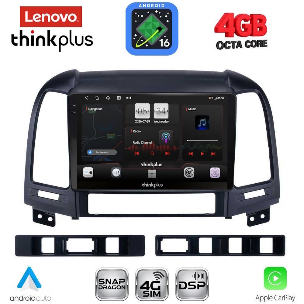 LENOVO LTG 7239_CPA (9inc) MULTIMEDIA TABLET for HYUNDAI SANTA FE mod. 2005-2013