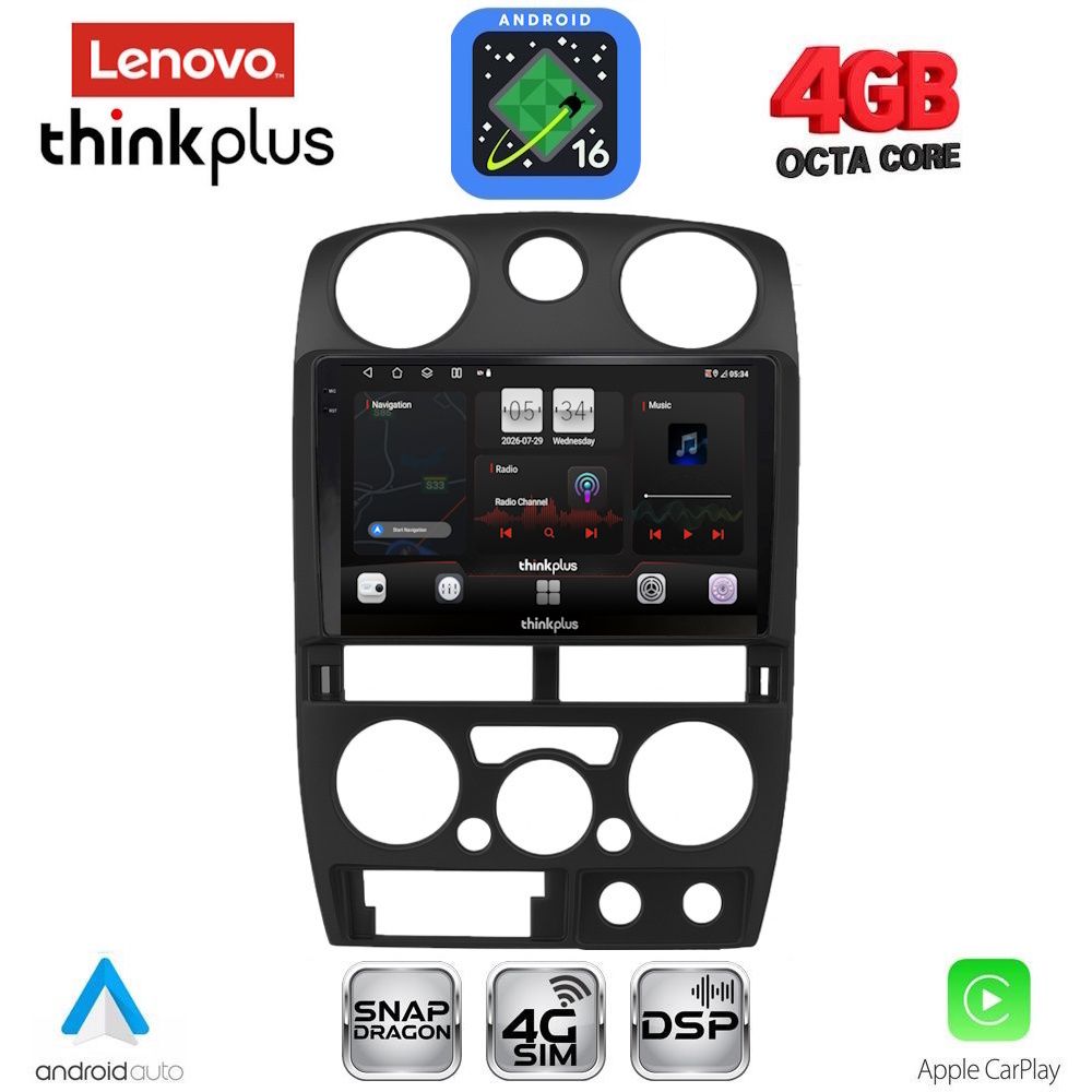 LENOVO LTG 7254BL_CPA (9inc) MULTIMEDIA TABLET for ISUZU D-MAX mod. 2008-2012 (BLACK)