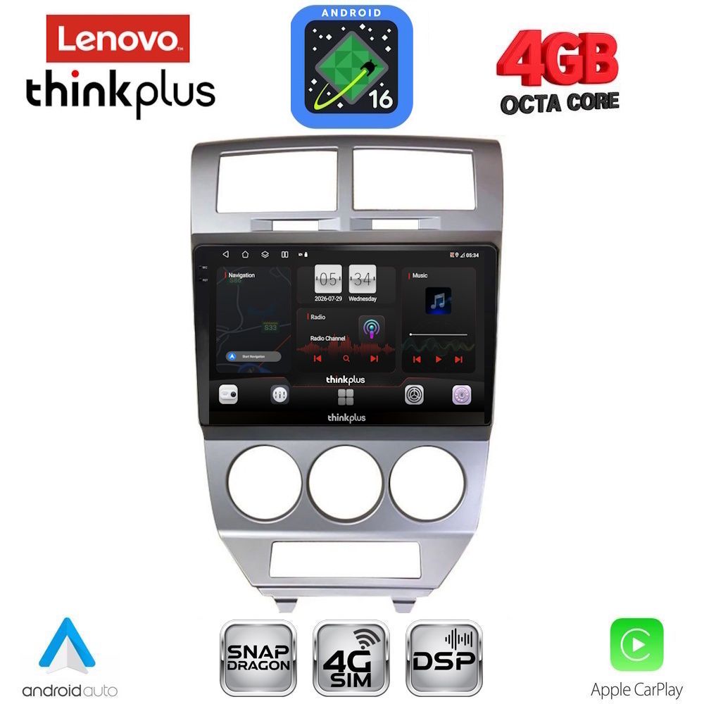 LENOVO LTG 7275_CPA (10inc) MULTIMEDIA TABLET for DODGE CALIBER mod. 2006-2012