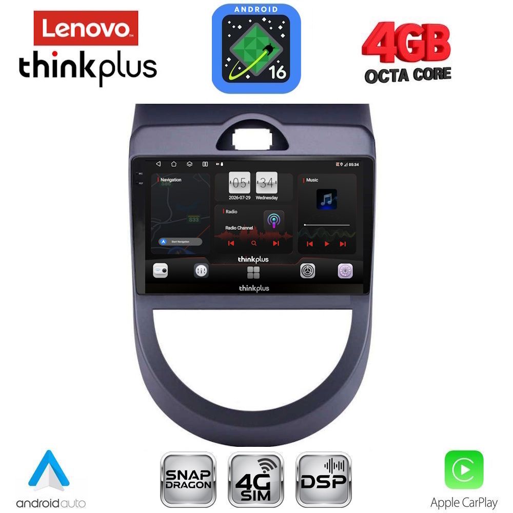 LENOVO LTG 7320_CPA (9inc) MULTIMEDIA TABLET for KIA SOUL mod. 2008-2013