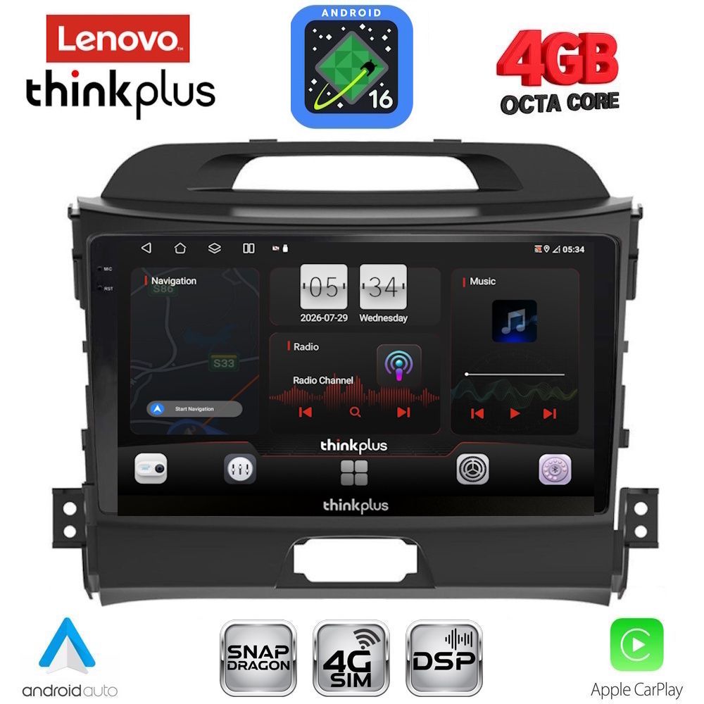 LENOVO LTG 7325_CPA (9inc) MULTIMEDIA TABLET for KIA SPORTAGE mod. 2010-2015