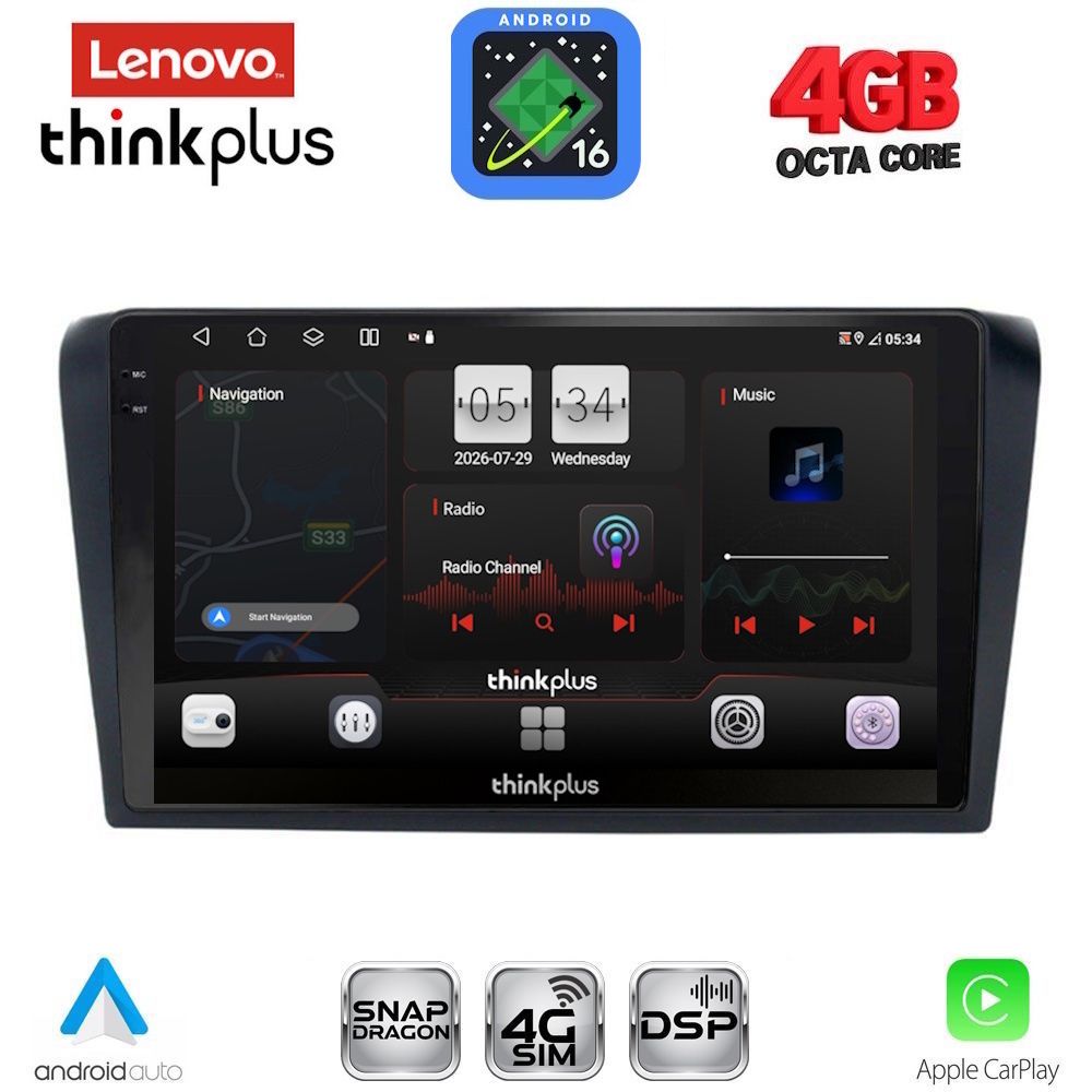 LENOVO LTG 7365_CPA (9inc) MULTIMEDIA TABLET for MAZDA 3 mod. 2003-2008