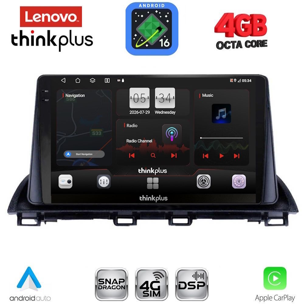 LENOVO LTG 7367_CPA (9inc) MULTIMEDIA TABLET for MAZDA 3 mod. 2014-2019