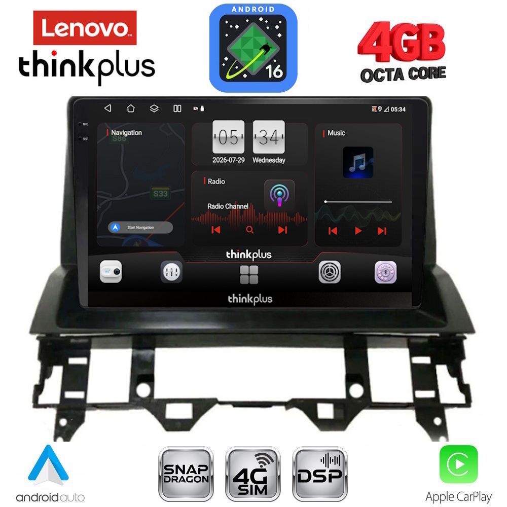 LENOVO LTG 7376_CPA DASH (10inc) MULTIMEDIA TABLET for MAZDA 6 mod. 2002-2008