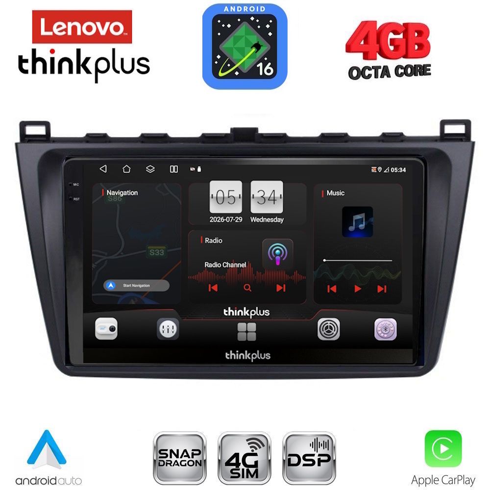 LENOVO LTG 7377_CPA (9inc) MULTIMEDIA TABLET for MAZDA 6 mod. 2008-2012