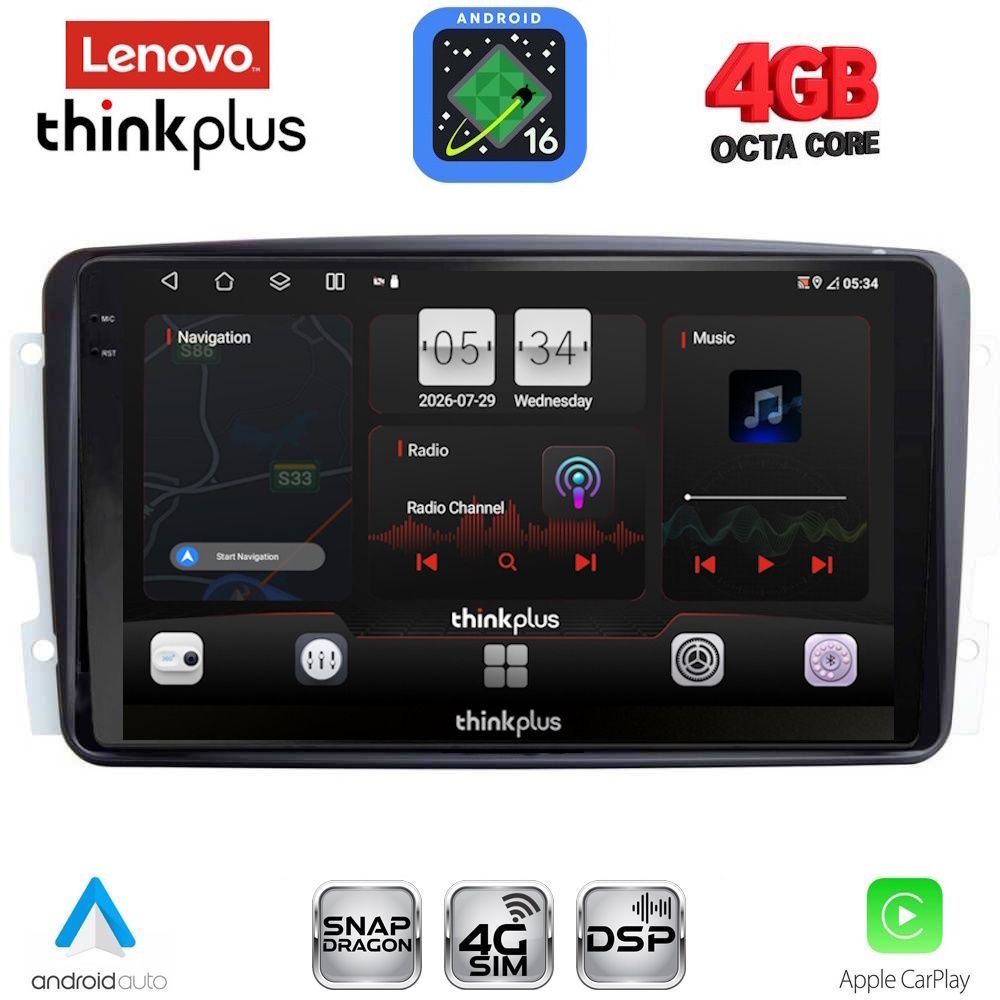 LENOVO LTG 7401_CPA (9inc) MULTIMEDIA TABLET for MERCEDES CLK (W209) mod. 2000-2004
