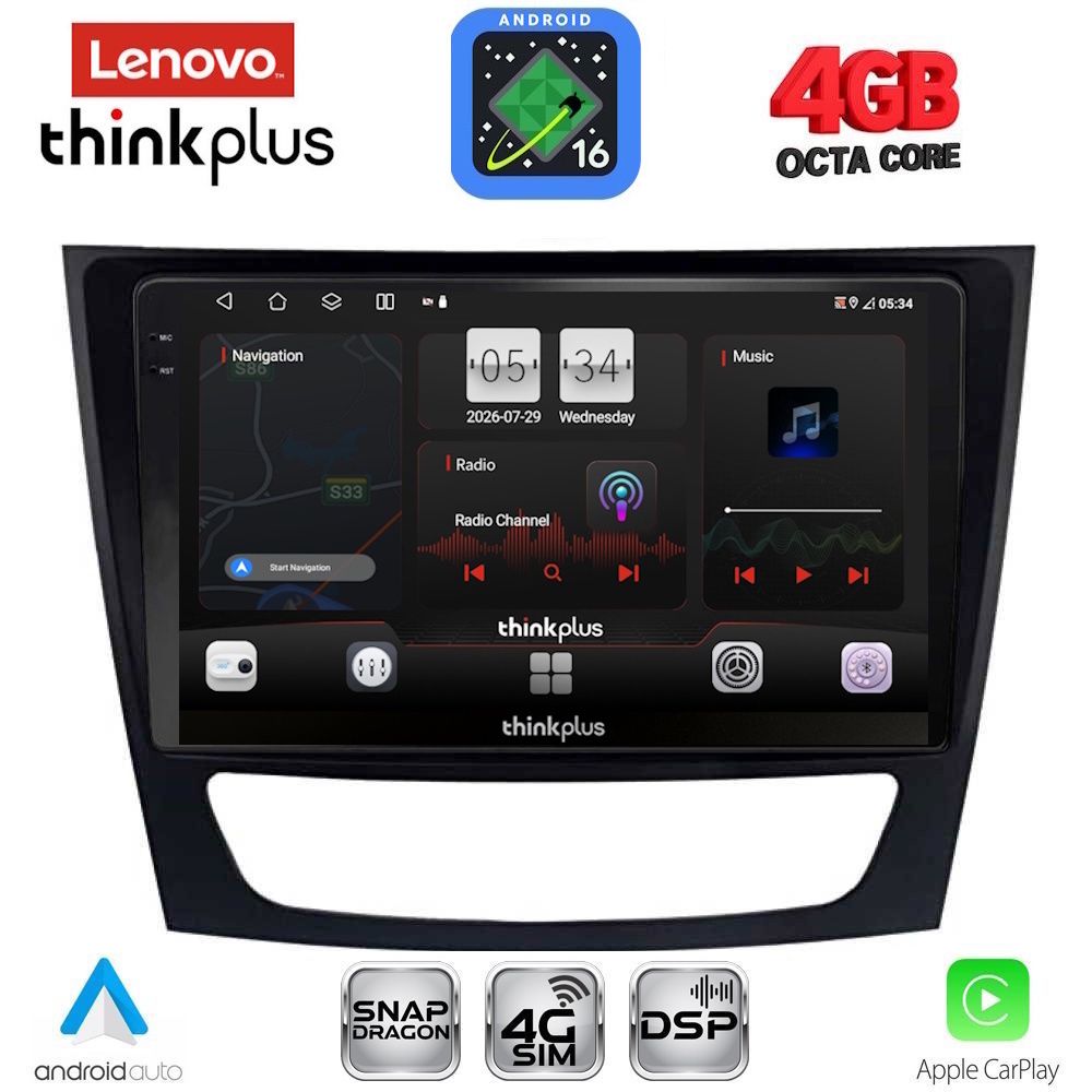 LENOVO LTG 7408_CPA (9inc) MULTIMEDIA TABLET for MERCEDES E (W211) – CLS (W219) mod. 2003-2009