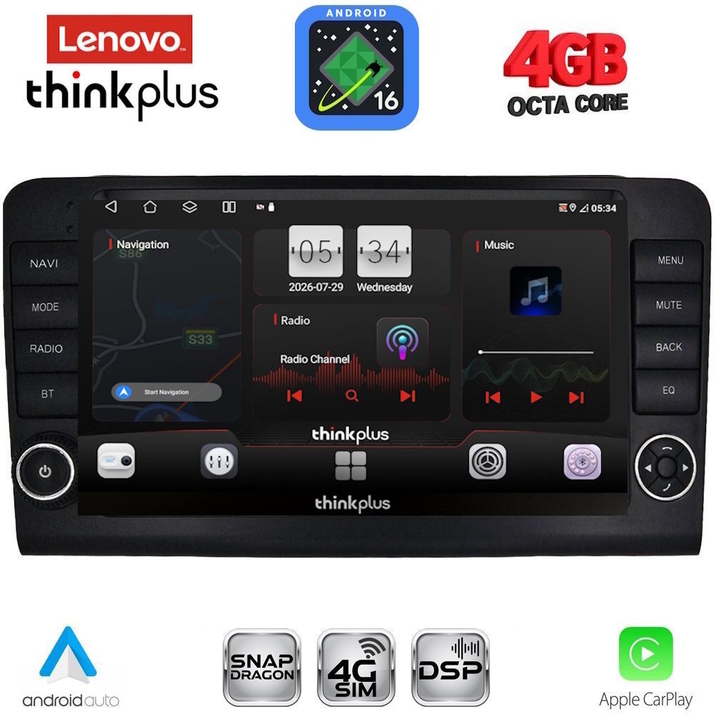 LENOVO LTG 7416_CPA (9inc) MULTIMEDIA TABLET for MERCEDES ML (W164) – GL (X164) mod. 2005-2011