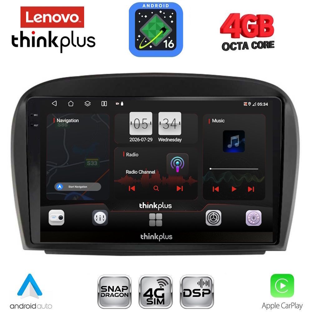LENOVO LTG 7427_CPA (9inc) MULTIMEDIA TABLET for MERCEDES SL (R230) FACELIFT mod. 2006-2012