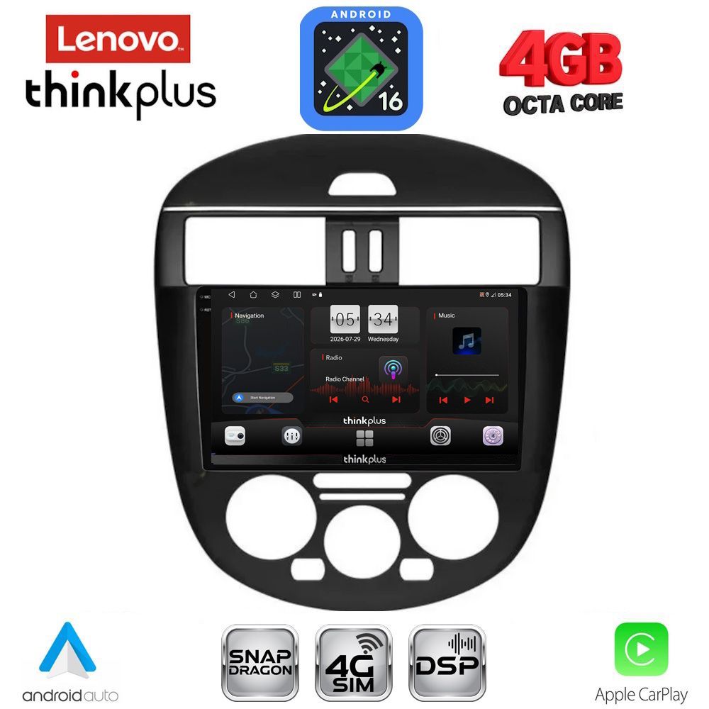 LENOVO LTG 7465B AC_CPA (9inc) MULTIMEDIA TABLET for NISSAN TIIDA mod. 2013-2023 with A/C