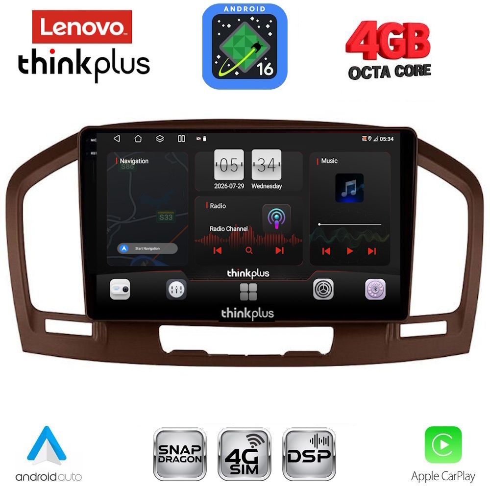 LENOVO LTG 7491BR_CPA (9inc) MULTIMEDIA TABLET for OPEL INSIGNIA mod.2008-2013 (BROWN)